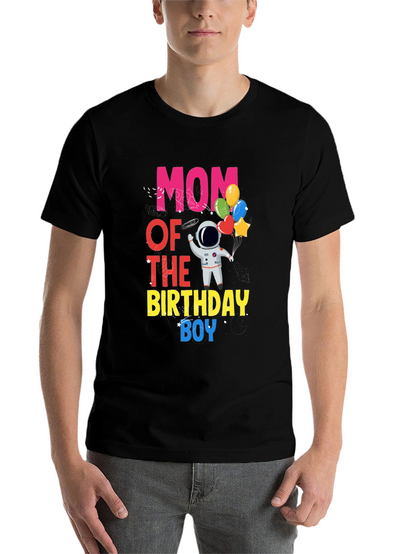 Mom of the Birthday Boy Astronaut T-Shirt