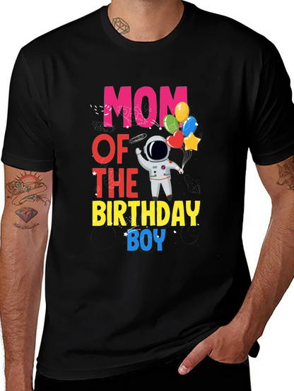 Mom of the Birthday Boy Astronaut T-Shirt