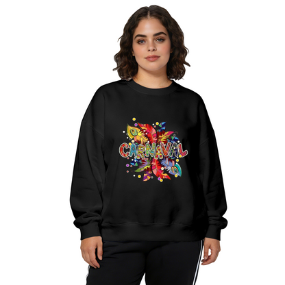 Trendy CARNAAL 7 Letter Graphic Crewneck Sweatshirt