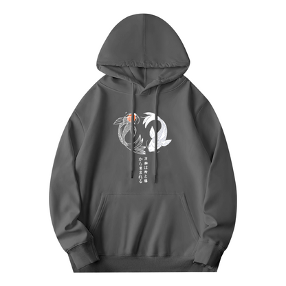 Yin?Yang Koi Fish Japanese Inspirational Graphic Hoodie