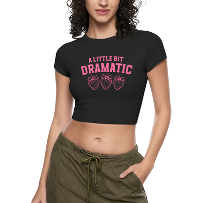 Retro Bold I LOVE NERDS Red Fitted Crop Tee