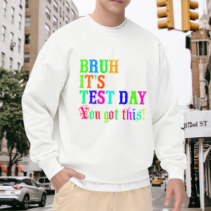 Some People Just Need A Pat On The Back Funny Stick Figure Meme Crewneck Sweatshirt