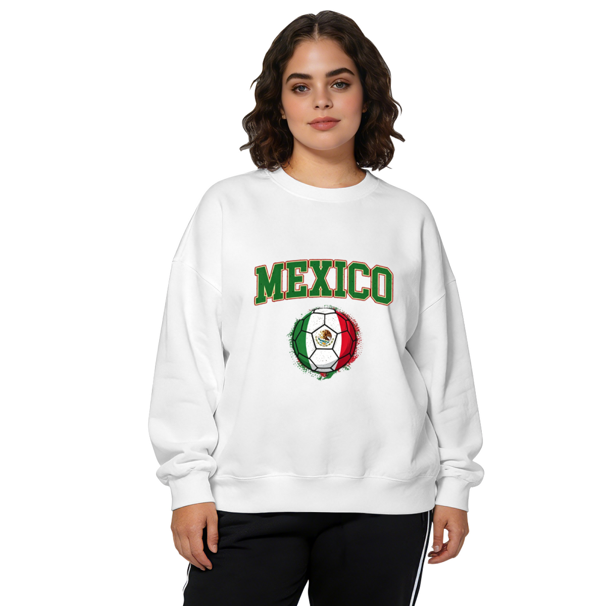Mexico National Soccer Ball Vintage Style Crewneck Sweatshirt
