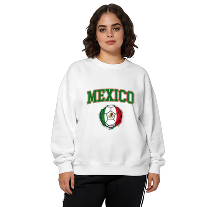 Mexico National Soccer Ball Vintage Style Crewneck Sweatshirt