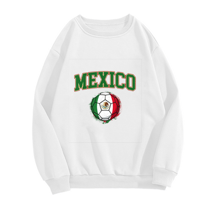 Mexico National Soccer Ball Vintage Style Crewneck Sweatshirt