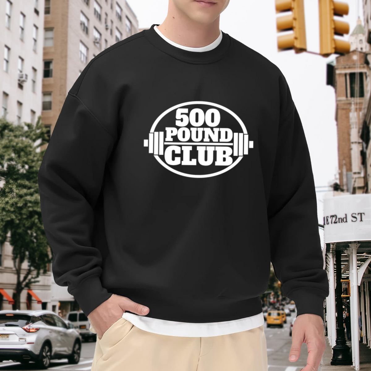 500 Pound Club Weightlifting Gym Lover Crewneck Sweatshirt