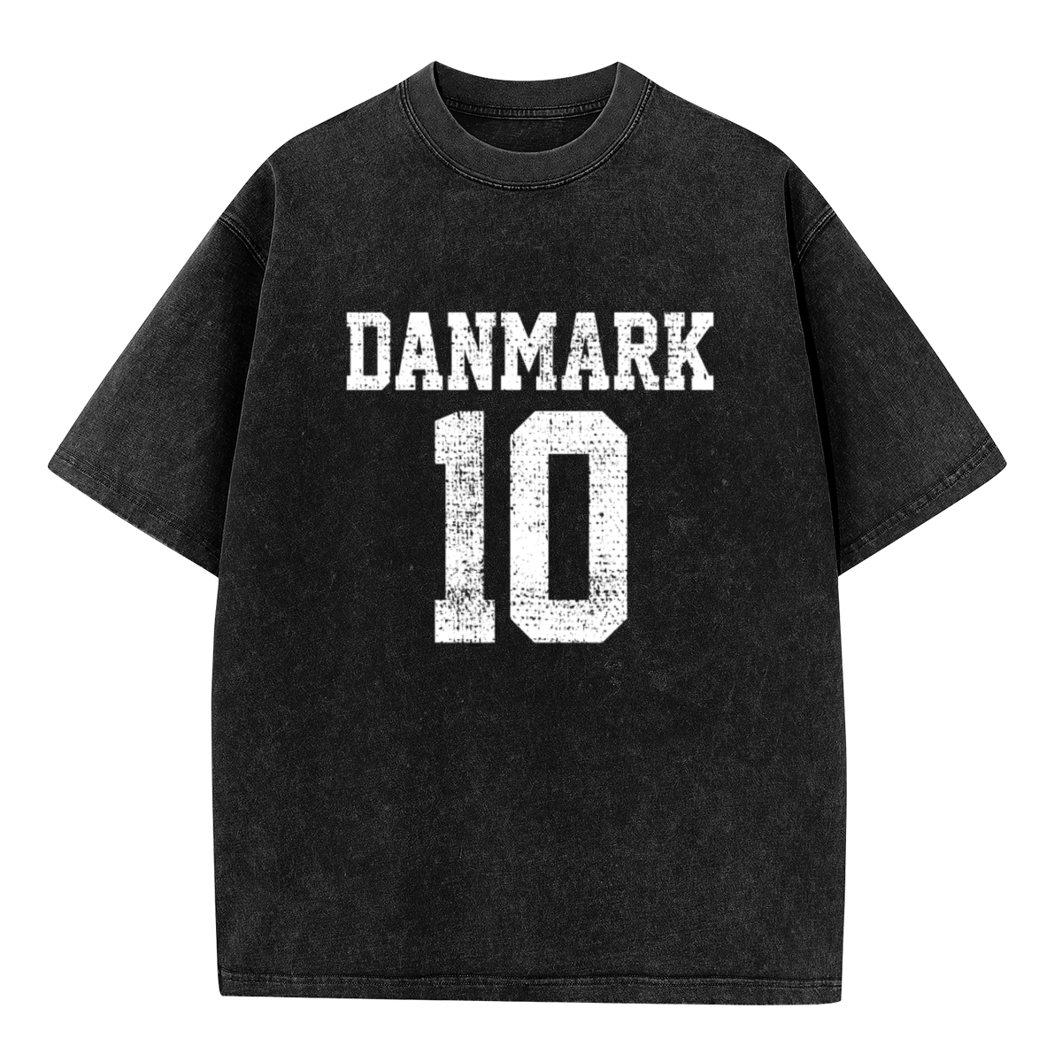 Danmark 10 Vintage Distressed Sports T-Shirt