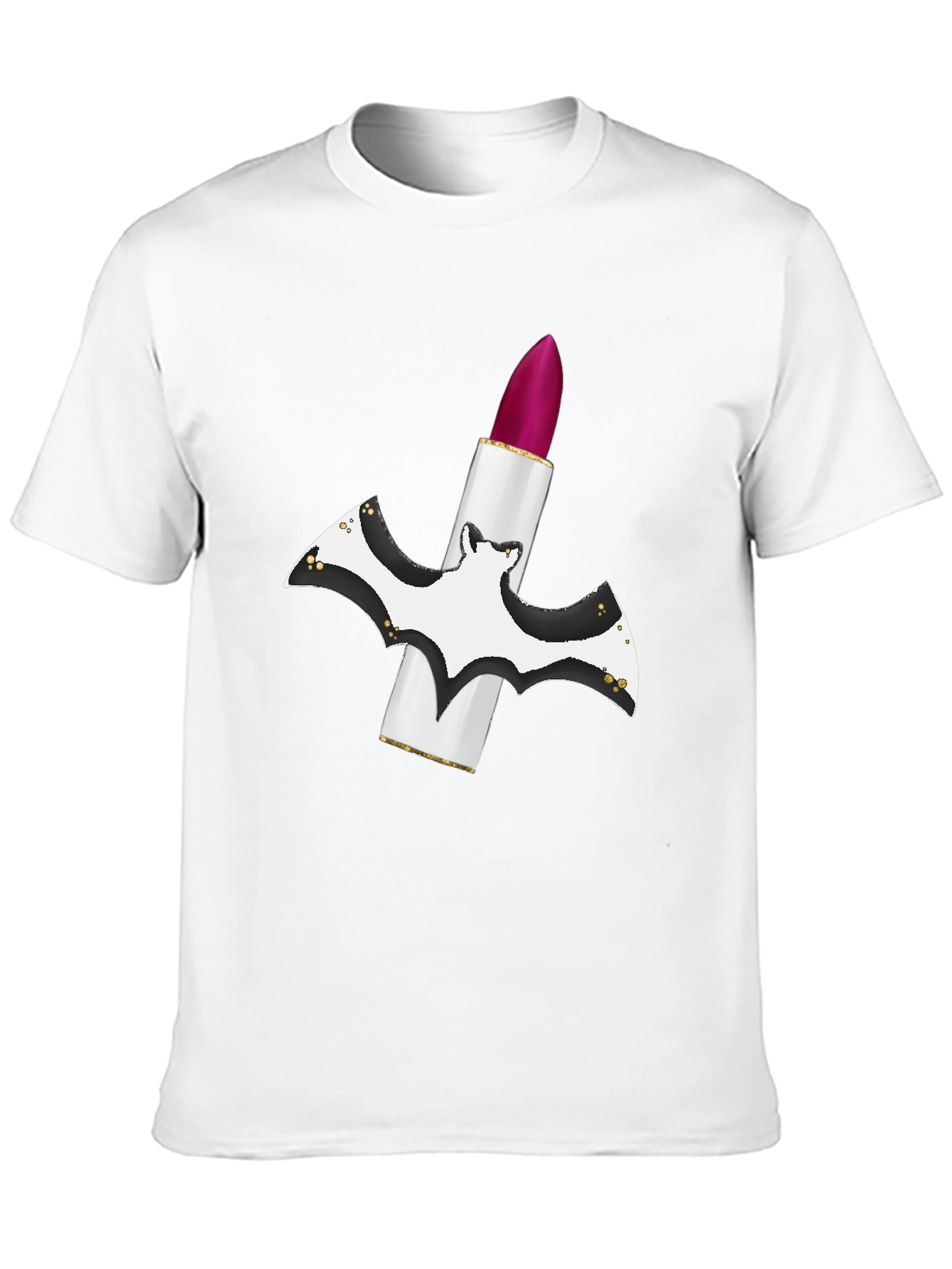 Bat Lipstick T-Shirt - Spooky Chic