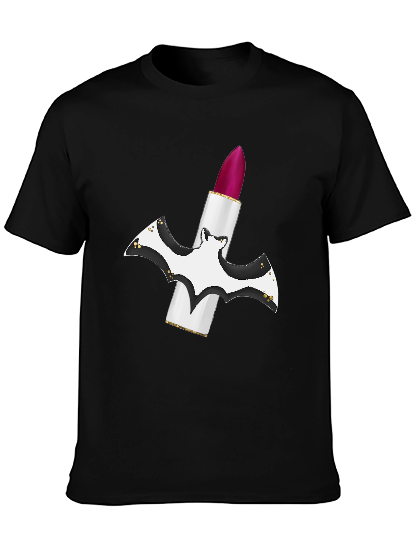 Bat Lipstick T-Shirt - Spooky Chic