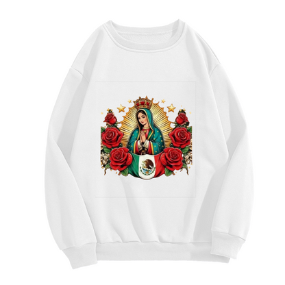 Our Lady Of Guadalupe Mexican Culture Crewneck Sweatshirt