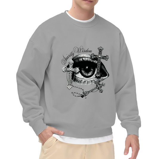 All?Seeing Eye Cross Dark Gothic Art Sweatshirt