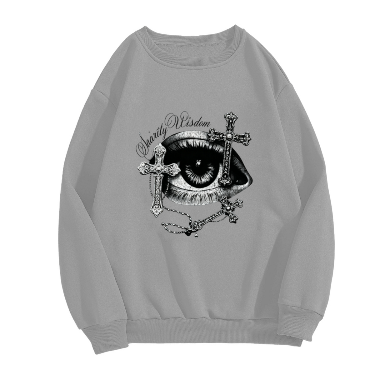 All?Seeing Eye Cross Dark Gothic Art Sweatshirt