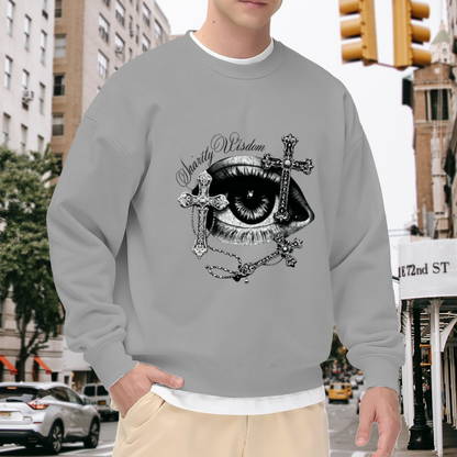 All?Seeing Eye Cross Dark Gothic Art Sweatshirt