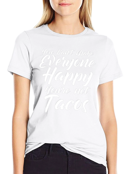 Funny Tacos Slogan Graphic T-Shirt