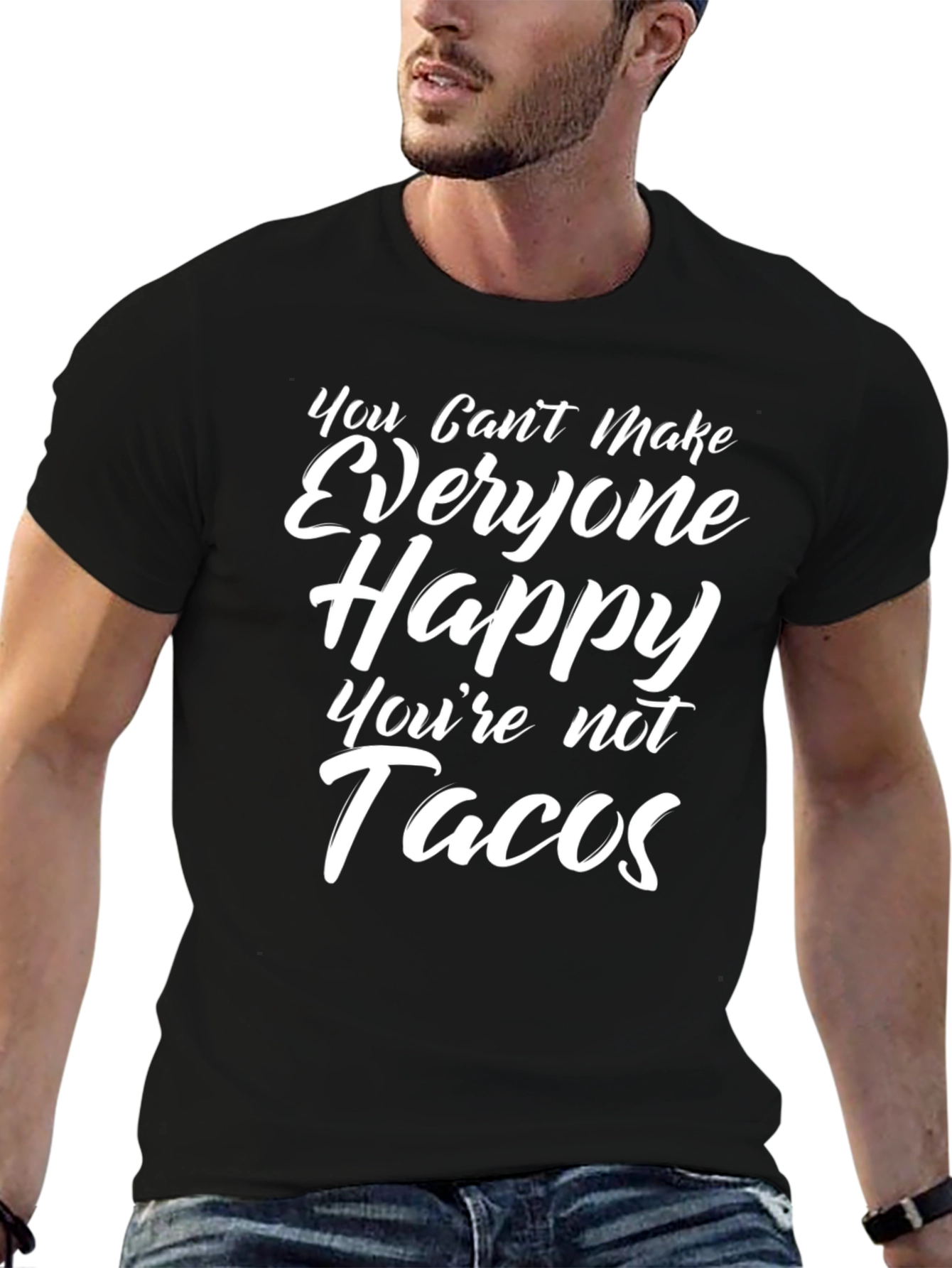 Funny Tacos Slogan Graphic T-Shirt