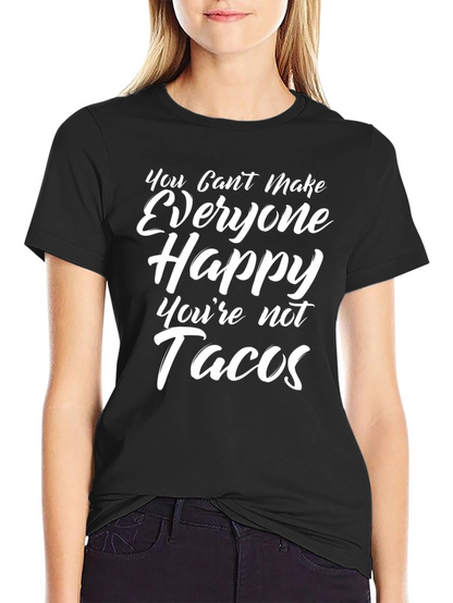 Funny Tacos Slogan Graphic T-Shirt