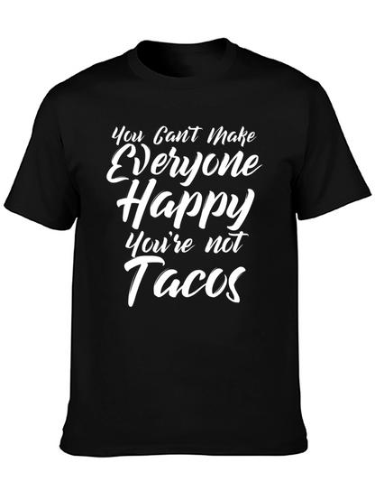 Funny Tacos Slogan Graphic T-Shirt