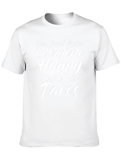 Funny Tacos Slogan Graphic T-Shirt