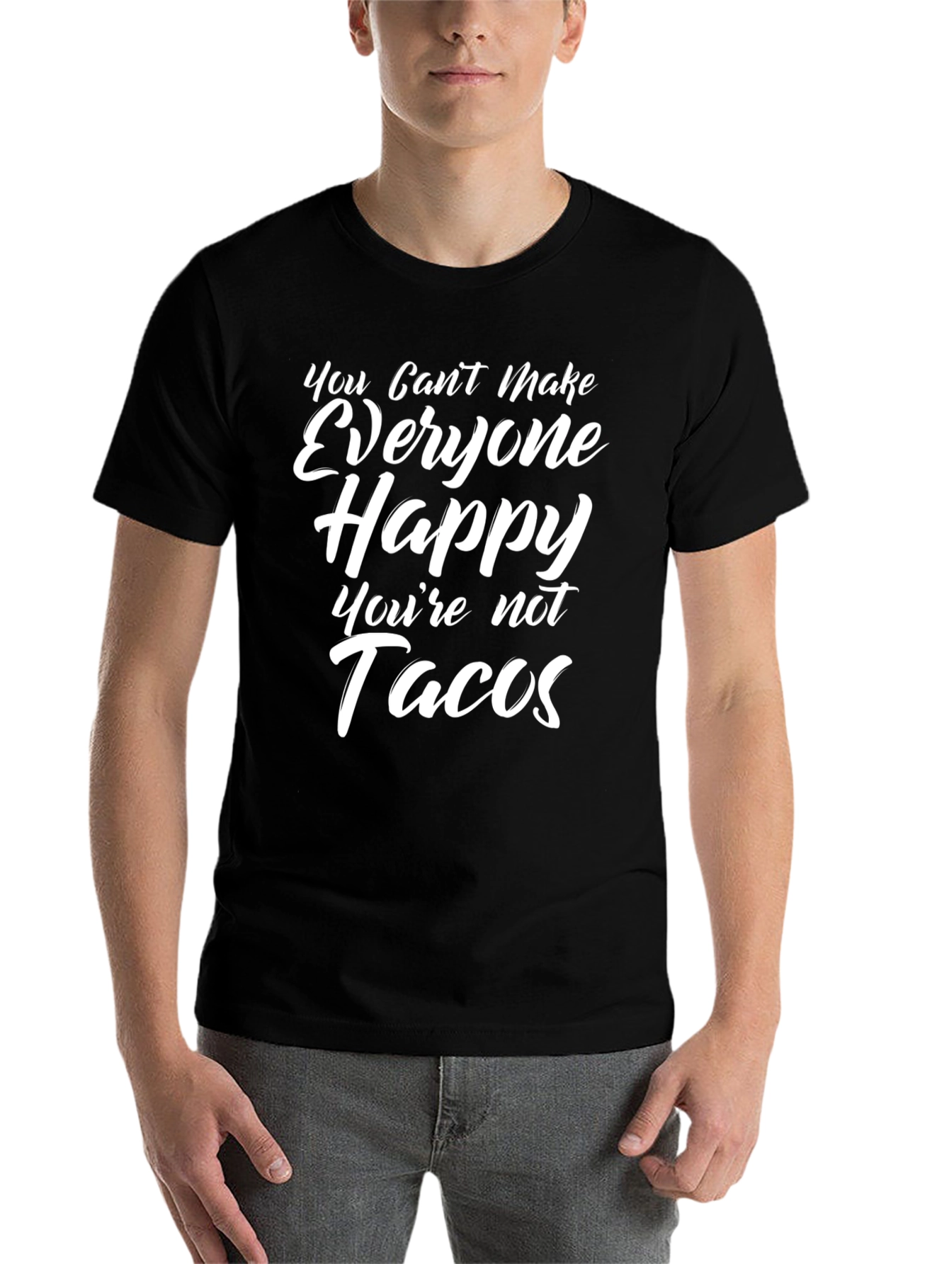 Funny Tacos Slogan Graphic T-Shirt