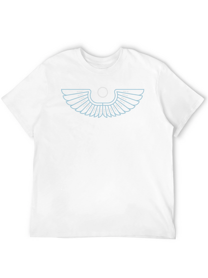 Modern Egyptian Wings Graphic Tee - Black