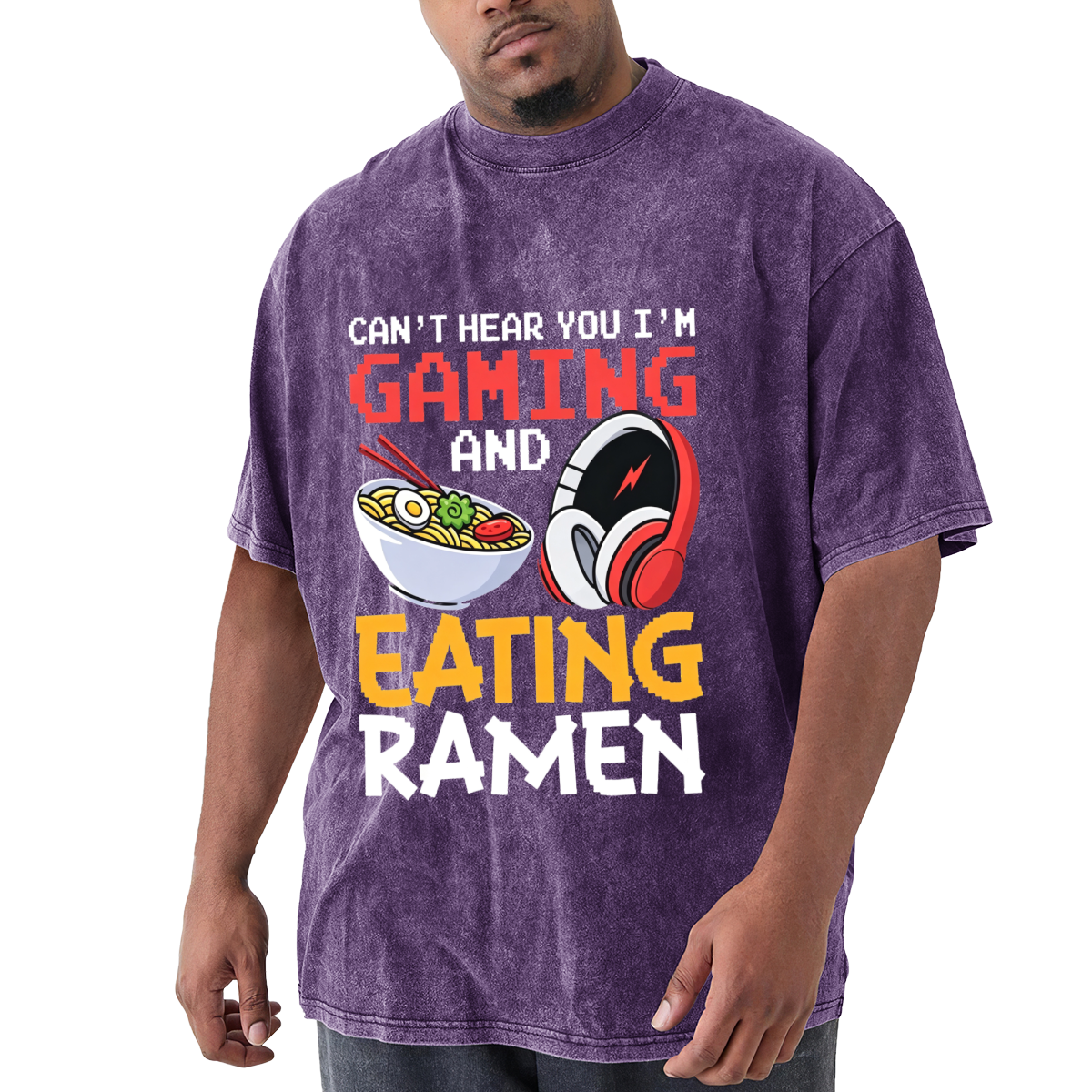 Can't Hear You I'm Gaming And Eating Ramen Pixel Art