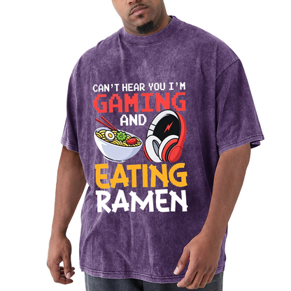 Can't Hear You I'm Gaming And Eating Ramen Pixel Art