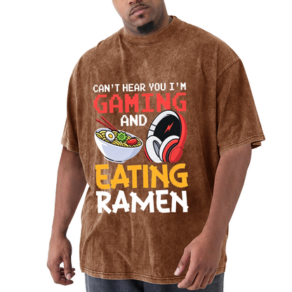 Can't Hear You I'm Gaming And Eating Ramen Pixel Art