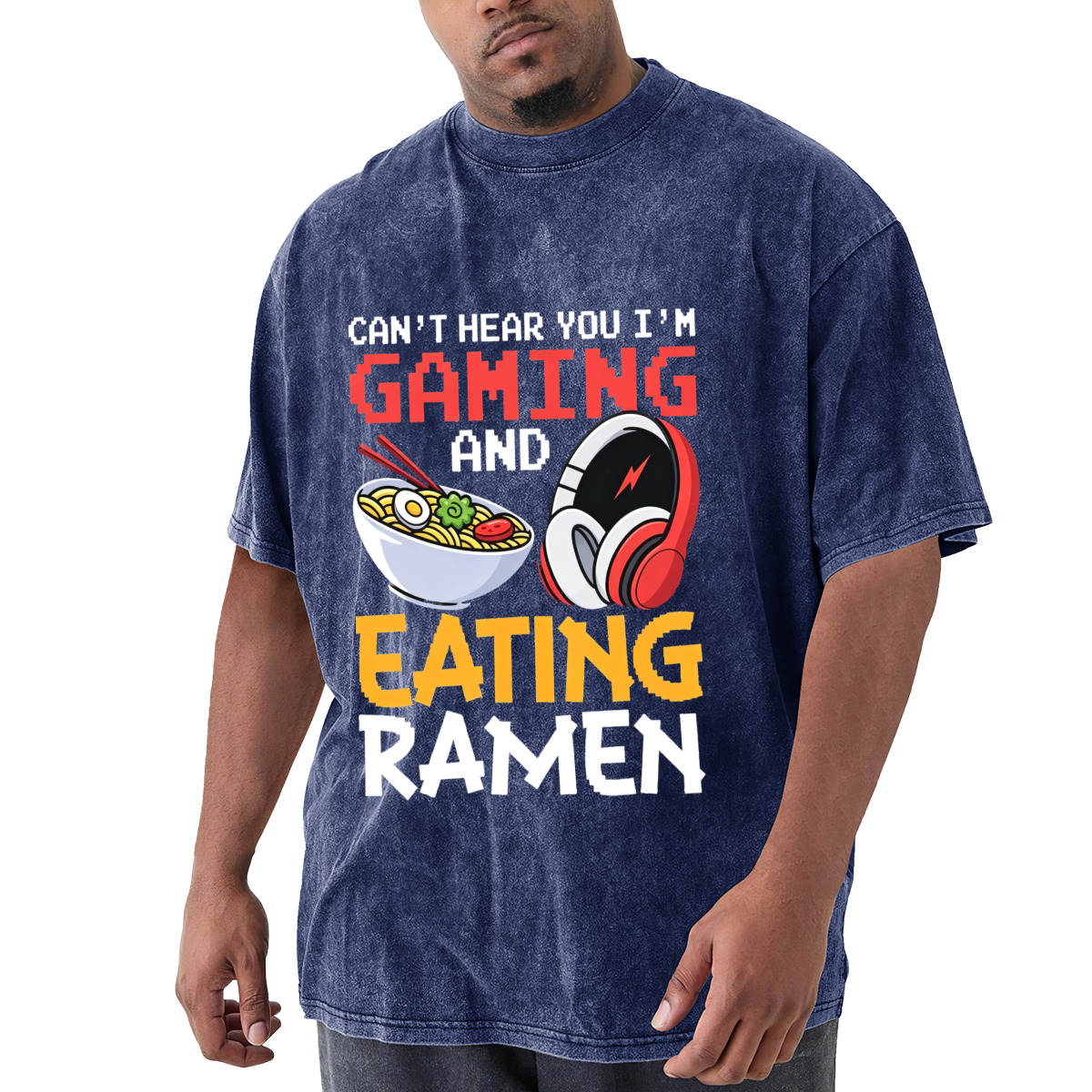 Can't Hear You I'm Gaming And Eating Ramen Pixel Art