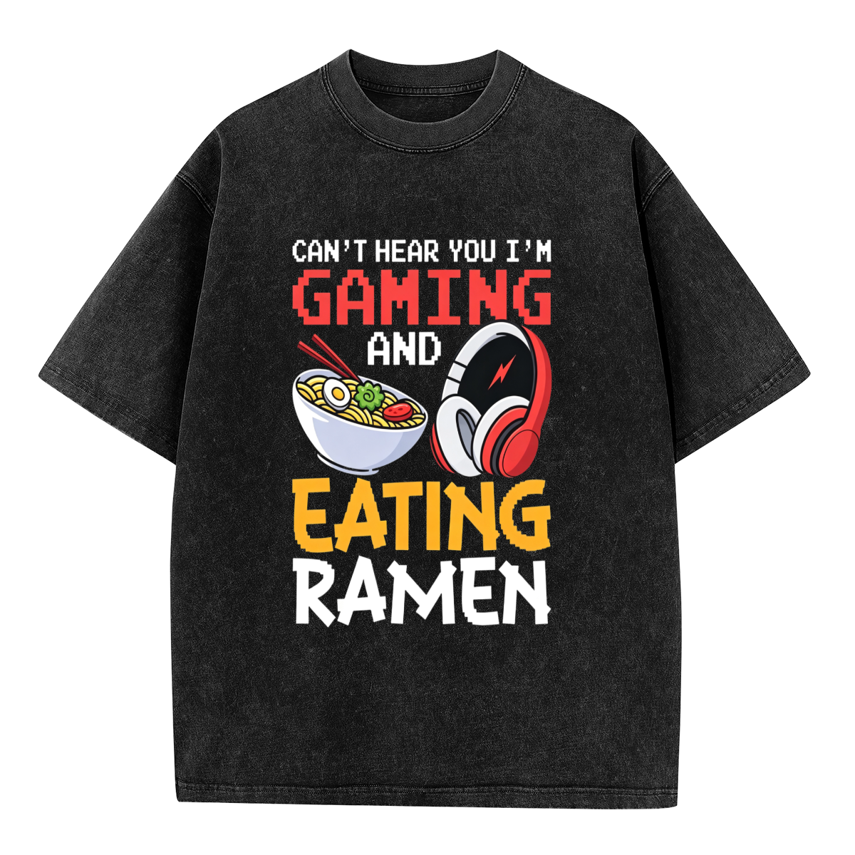 Can't Hear You I'm Gaming And Eating Ramen Pixel Art