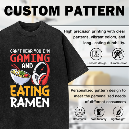 Can't Hear You I'm Gaming And Eating Ramen Pixel Art