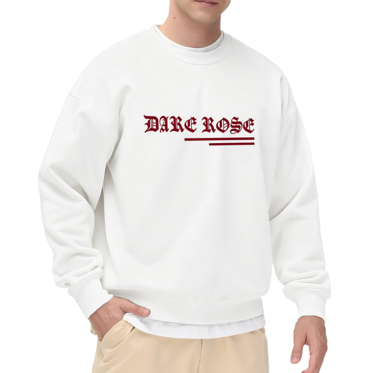 Dark Rose Gothic Vintage Font Crew Sweatshirt