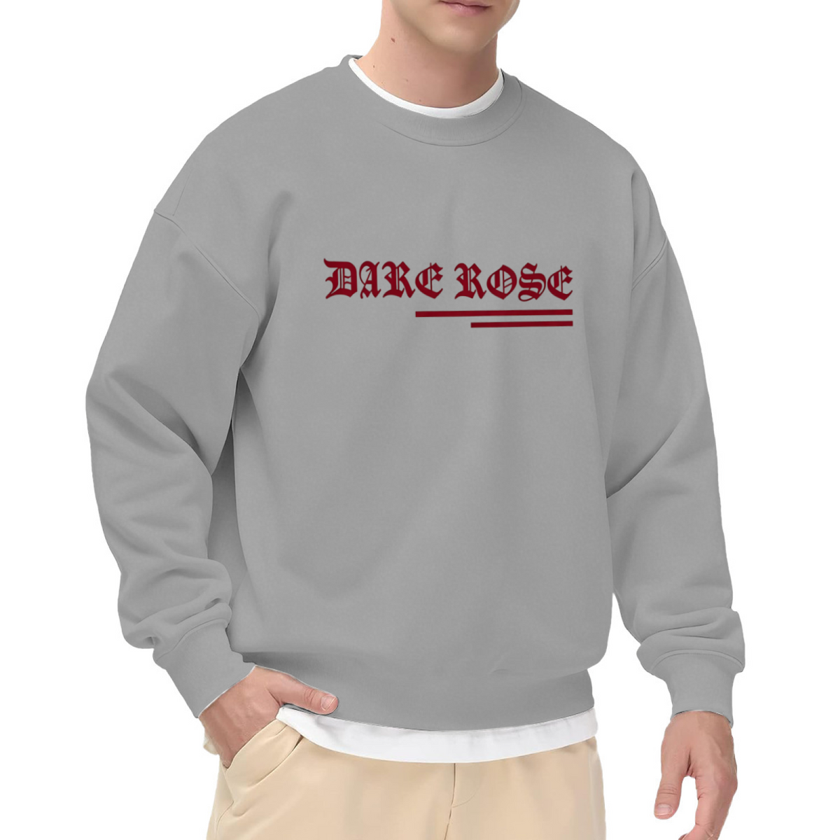 Dark Rose Gothic Vintage Font Crew Sweatshirt