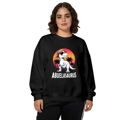 Cool Abuelasaurus Dinosaur Retro Sunset Crewneck Sweatshirt