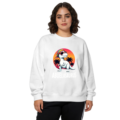 Cool Abuelasaurus Dinosaur Retro Sunset Crewneck Sweatshirt
