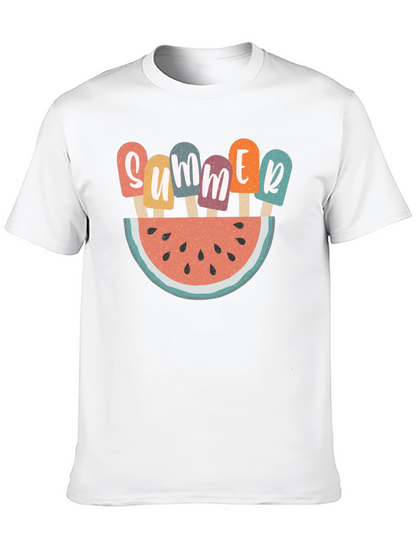 Summer Watermelon Popsicle Graphic T-Shirt