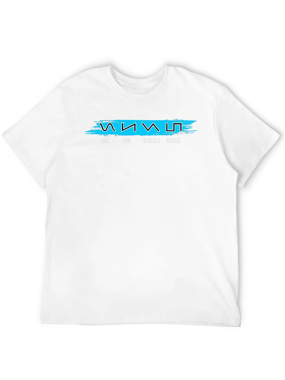 Sine Saw Triangle Square Black Graphic Tee