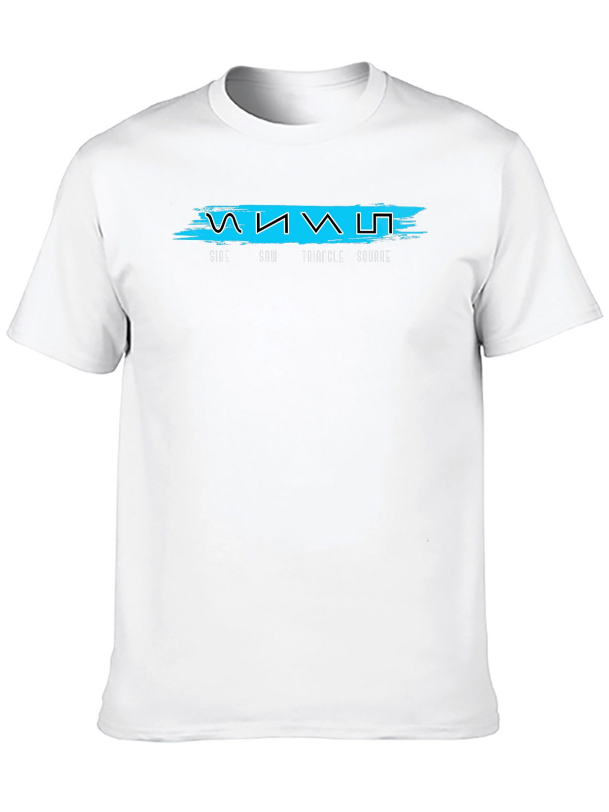 Sine Saw Triangle Square Black Graphic Tee