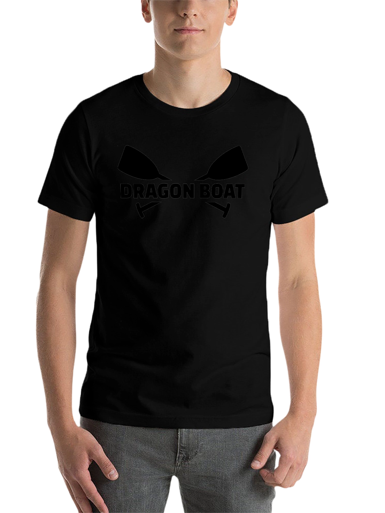 Dragon Boat T-Shirt - Paddles & Text Design