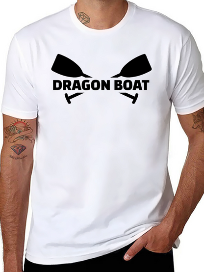 Dragon Boat T-Shirt - Paddles & Text Design