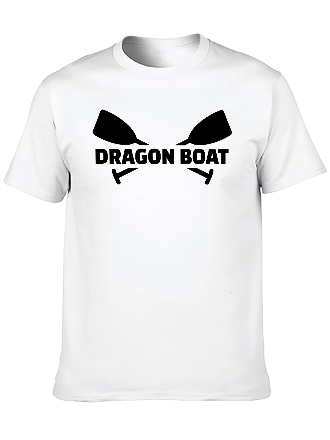 Dragon Boat T-Shirt - Paddles & Text Design