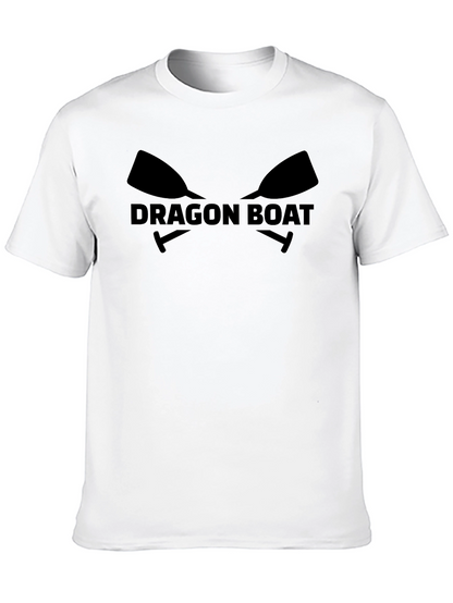 Dragon Boat T-Shirt - Paddles & Text Design
