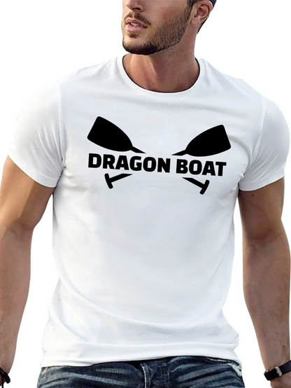Dragon Boat T-Shirt - Paddles & Text Design