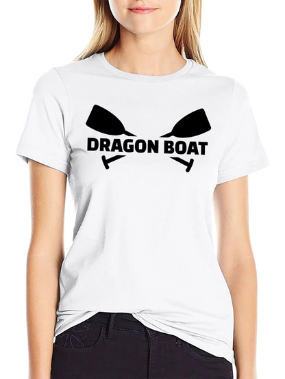 Dragon Boat T-Shirt - Paddles & Text Design