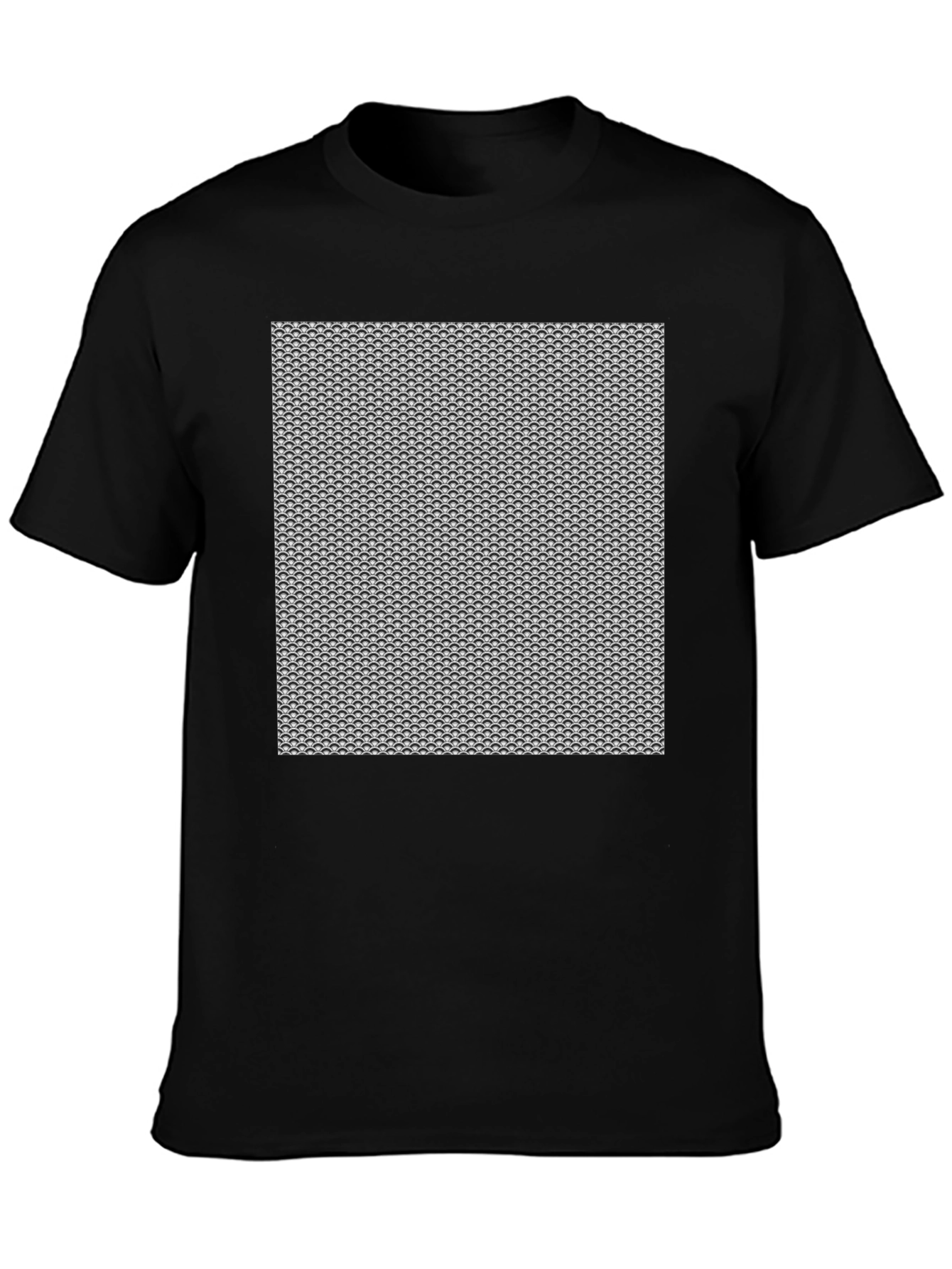 Chainmail Pattern Black T-Shirt