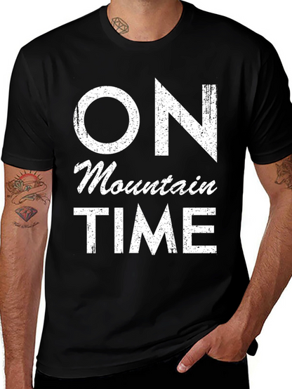 On Mountain Time Black Graphic Tee