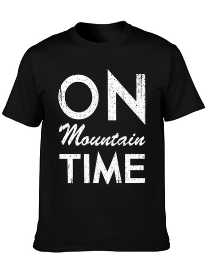 On Mountain Time Black Graphic Tee