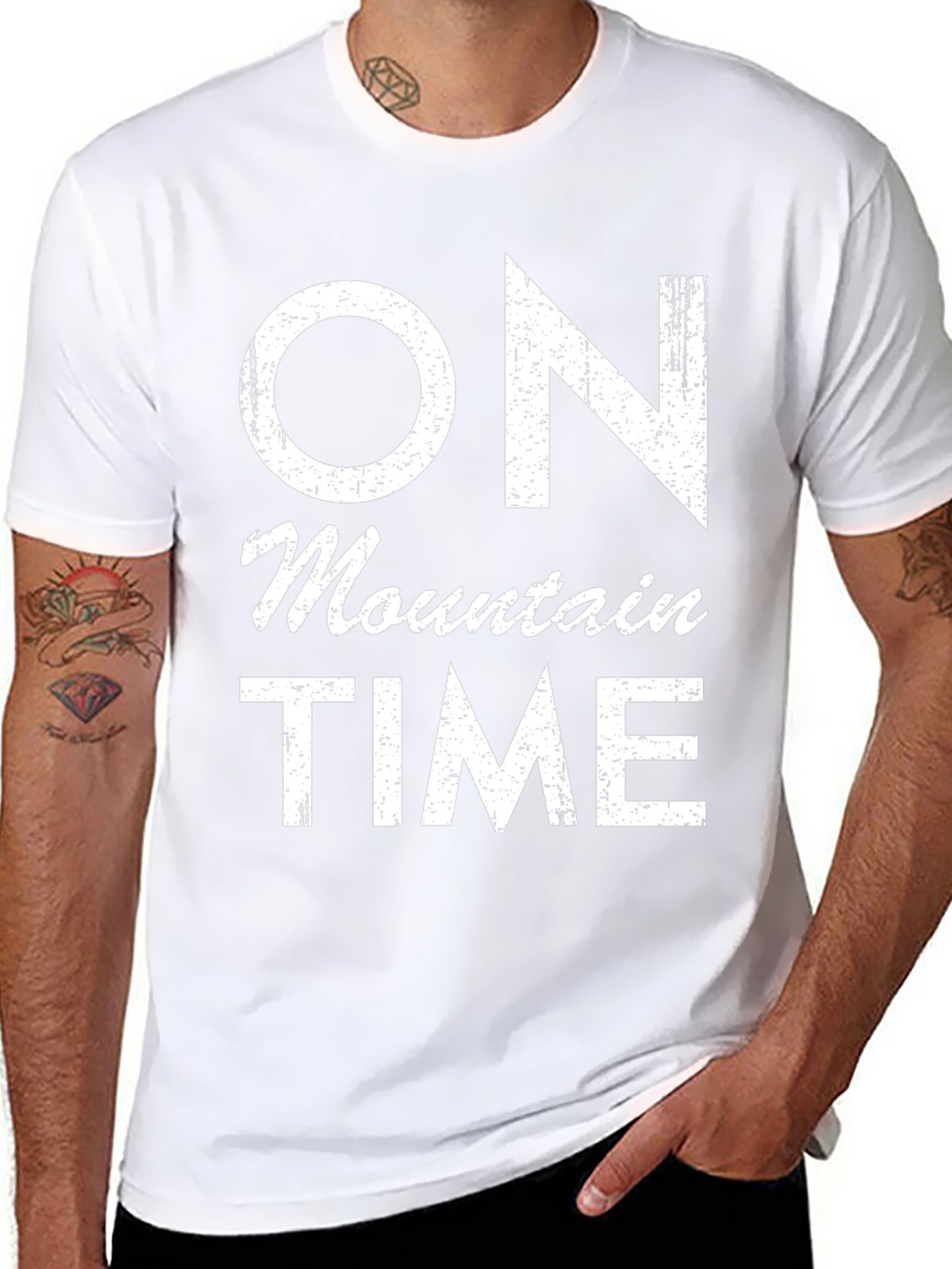On Mountain Time Black Graphic Tee