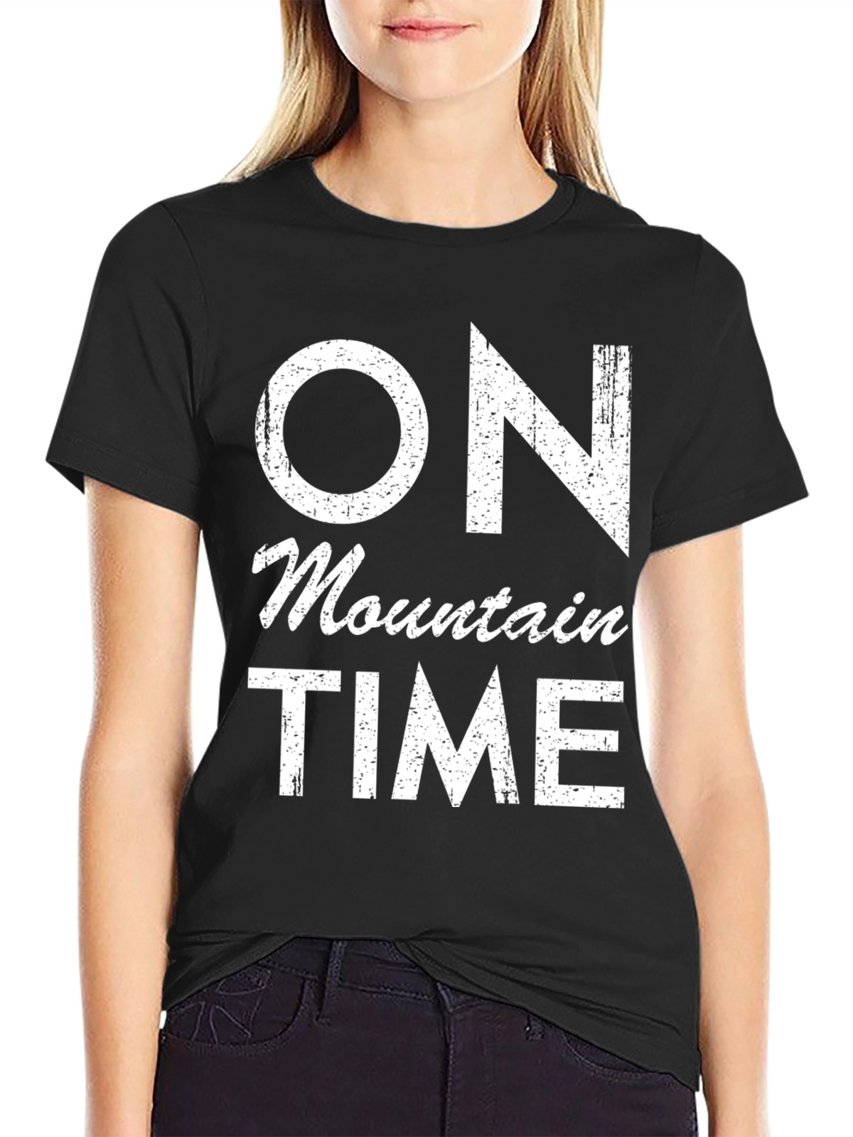 On Mountain Time Black Graphic Tee