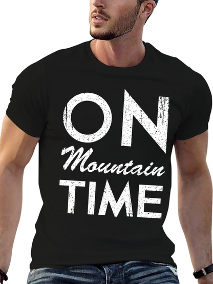 On Mountain Time Black Graphic Tee