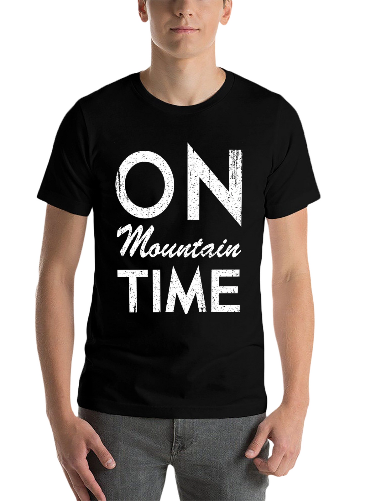 On Mountain Time Black Graphic Tee